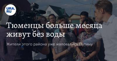 Тюменцы больше месяца живут без воды. Жители этого района уже жаловались Путину - ura.news - район Тюменский