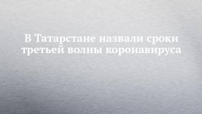Любовь Авдонина - В Татарстане назвали сроки третьей волны коронавируса - chelny-izvest.ru - респ. Татарстан