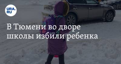 В Тюмени во дворе школы избили ребенка - ura.news - Тюмень - Тюменская обл.