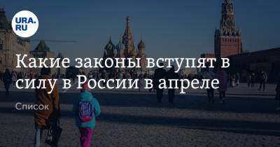 Какие законы вступят в силу в России в апреле. Список - ura.news