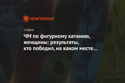 Елизавета Туктамышева - Анна Щербакова - Александра Трусова - ЧМ по фигурному катанию, женщины: результаты, кто победил, на каком месте россиянки - championat.com - Швеция - Стокгольм