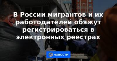 В России мигрантов и их работодателей обяжут регистрироваться в электронных реестрах - news.mail.ru