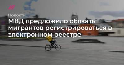 МВД предложило обязать мигрантов регистрироваться в электронном реестре - tvrain.ru