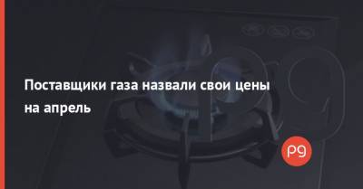 Поставщики газа назвали свои цены на апрель - thepage.ua