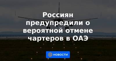 Россиян предупредили о вероятной отмене чартеров в ОАЭ - news.mail.ru - Москва - Санкт-Петербург - Эмираты