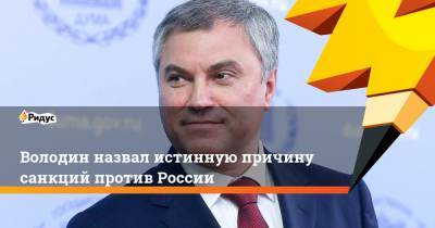 Вячеслав Володин - Володин назвал истинную причину санкций против России - ridus.ru - Стокгольм