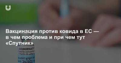 Вакцинация против ковида в ЕС — в чем проблема и при чем тут «Спутник» - news.tut.by - Англия - Брюссель
