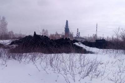 Омич в соцсетях возмутился из-за куч золы от ТЭЦ прямо рядом с остановкой - omsk.mk.ru - Омск