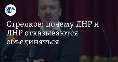 Игорь Стрелков - Стрелков: почему ДНР и ЛНР отказываются объединяться - ura.news - ДНР - ЛНР