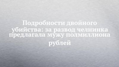 Подробности двойного убийства: за развод челнинка предлагала мужу полмиллиона рублей - chelny-izvest.ru - респ. Татарстан - Набережные Челны