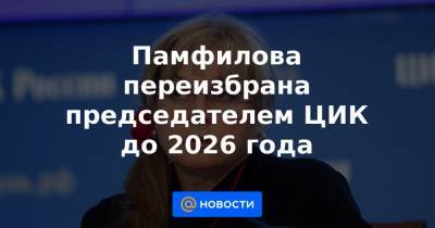 Александр Курдюмов - Памфилова переизбрана председателем ЦИК до 2026 года - news.mail.ru