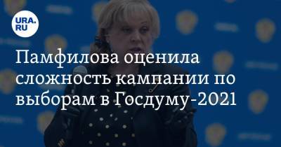 Элла Памфилова - Анна Федорова - Памфилова оценила сложность кампании по выборам в Госдуму-2021 - ura.news