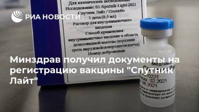 Кирилл Дмитриев - Минздрав получил документы на регистрацию вакцины "Спутник Лайт" - ria.ru - Москва