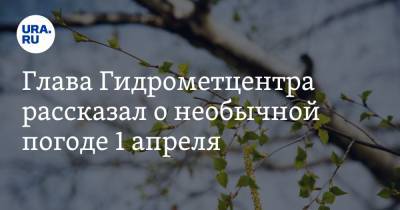 Роман Вильфанд - Глава Гидрометцентра рассказал о необычной погоде 1 апреля. «Это не шутка» - ura.news - Москва
