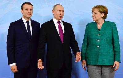 Владимир Путин - Дмитрий Песков - Ангела Меркель - Штеффен Зайберт - Олег Николенко - Украина возмутилась из-за подготовки переговоров Путина, Меркель и Макрона - tvc.ru