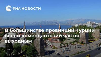 Реджеп Тайип Эрдоган - Тайип Эрдоган - В большинстве провинций Турции ввели комендантский час по выходным - ria.ru - Турция - Анкара