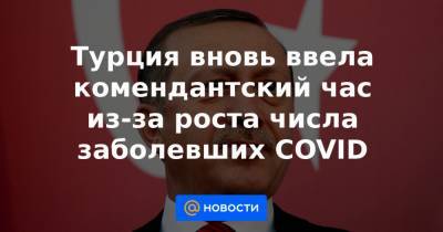 Турция вновь ввела комендантский час из-за роста числа заболевших COVID - news.mail.ru - Турция - Анкара - Стамбул