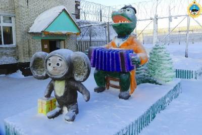 Чебурашка и "Чайка": осужденные Коми представили свои творения на конкурс снежных скульптур - komiinform.ru - респ. Коми