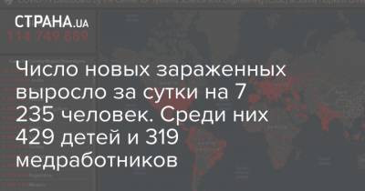 Максим Степанов - Число новых зараженных выросло за сутки на 7 235 человек. Среди них 429 детей и 319 медработников - strana.ua - Ивано-Франковская обл.
