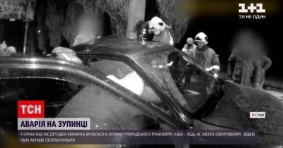 Никогда не имел прав: в Сумах иномарка влетела в остановку общественного транспорта, а другая — в столб (видео) - tsn.ua - Киев