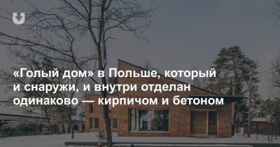 «Голый дом» в Польше, который и снаружи, и внутри отделан одинаково — кирпичом и бетоном - news.tut.by - Варшава