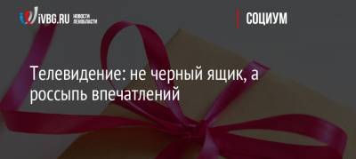 Телевидение: не черный ящик, а россыпь впечатлений - ivbg.ru - Ленинградская обл.