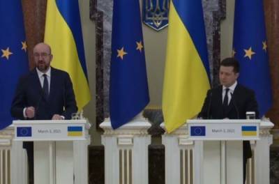 Владимир Зеленский - Алексей Навальный - Шарль Мишель - Вопрос Крыма и СП-2 стали главными темами беседы Зеленского и главы ЕС - from-ua.com - Киев - Крым - Брюссель