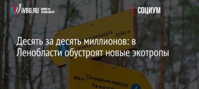Десять за десять миллионов: в Ленобласти обустроят новые экотропы - ivbg.ru - Ленинградская обл.