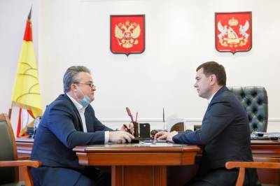 Владимир Нетесов - Вадим Кстенин - Председатель Воронежской облдумы Владимир Нетёсов обсудил развитие Воронежа с главой города - infox.ru - Воронеж