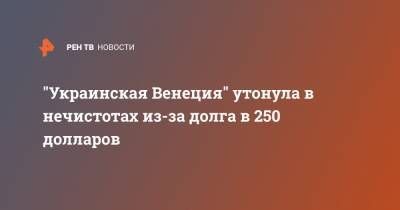 "Украинская Венеция" утонула в нечистотах из-за долга в 250 долларов - ren.tv - Украина