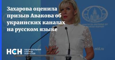 Мария Захарова - Виктор Медведчук - Арсен Аваков - Захарова оценила призыв Авакова об украинских каналах на русском языке - nsn.fm
