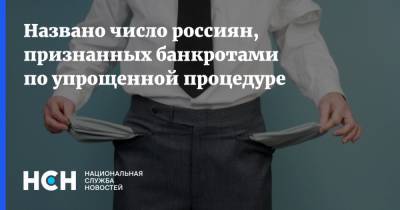 Названо число россиян, признанных банкротами по упрощенной процедуре - nsn.fm