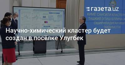 Научно-химический кластер будет создан в посёлке Улугбек - gazeta.uz - Узбекистан - Ташкент