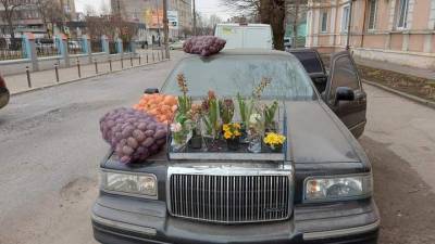 В Черновцах продавали лук и картошку с роскошного лимузина из США: фото - news.bigmir.net - Черновцы
