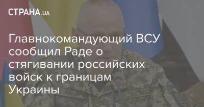 Руслан Хомчак - Главнокомандующий ВСУ сообщил Раде о стягивании российских войск к границам Украины - strana.ua - Россия - Украина - Донбасс - Шумы