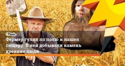 Фермер гулял по полю и нашел пещеру. В ней добывали камень древние люди - ridus.ru