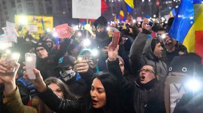 Протесты из-за ковид-ограничений в Румынии переросли в стычки с жандармами - grodnonews.by - Румыния - г. Бухарест