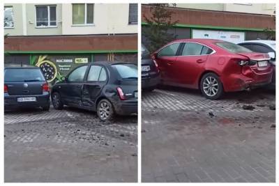 Масштабное ДТП произошло на парковке в Одессе, кадры: "Метеорит упал?" - odessa.politeka.net - Одесса