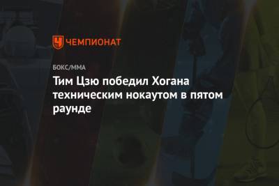 Тим Цзю - Константин Цзю - Брайан Кастаньо - Тим Цзю победил Хогана техническим нокаутом в пятом раунде - championat.com - Австралия - Ирландия