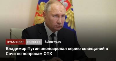 Владимир Путин - Александр Шохин - Владимир Путин анонсировал серию совещаний в Сочи по вопросам ОПК - kubnews.ru - Сочи - Краснодарский край - Минобороны