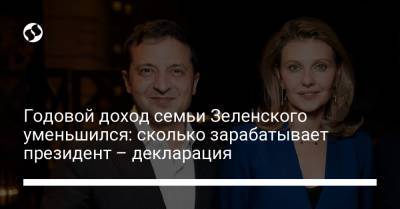 Владимир Зеленский - Елена Зеленская - Годовой доход Зеленского уменьшился: сколько зарабатывает президент – декларация - liga.net