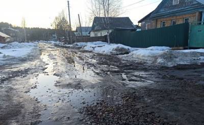 Костромская улица превратилась в непроходимое болото из-за потепления - 7info.ru - Кострома - Kostroma