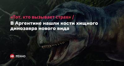«Тот, кто вызывает страх». В Аргентине нашли кости хищного динозавра нового вида - nv.ua - Аргентина