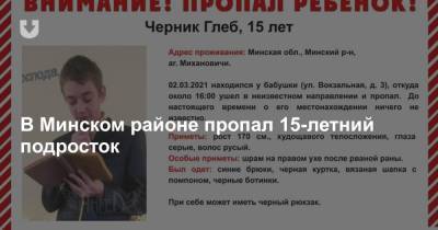 В Минском районе пропал 15-летний подросток - news.tut.by - Минск - Минская обл.