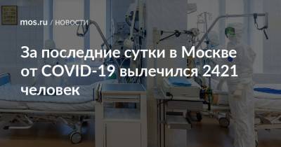 За последние сутки в Москве от COVID-19 вылечился 2421 человек - mos.ru - Москва