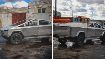 Tesla Cybertruck - Воронежцы прокатились на собранном для блогера-миллионера пикапе Tesla Cybertruck - vestivrn.ru - Воронеж