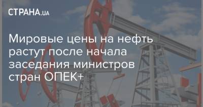 Мировые цены на нефть растут после начала заседания министров стран ОПЕК+ - strana.ua - Киев - Лондон - Нью-Йорк