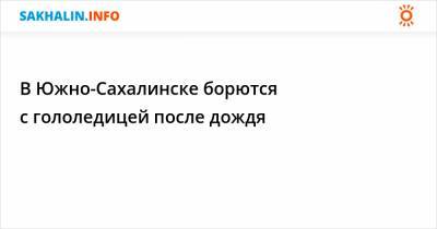 В Южно-Сахалинске борются с гололедицей после дождя - sakhalin.info - Южно-Сахалинск