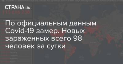 Максим Степанов - По официальным данным Covid-19 замер. Новых зараженных всего 98 человек за сутки - strana.ua - Ивано-Франковская обл.