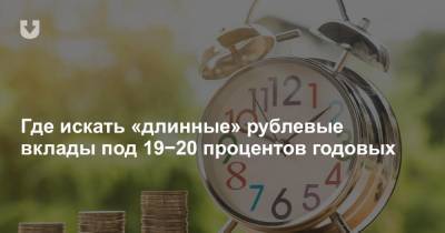 Где искать «длинные» рублевые вклады под 19−20 процентов годовых - news.tut.by